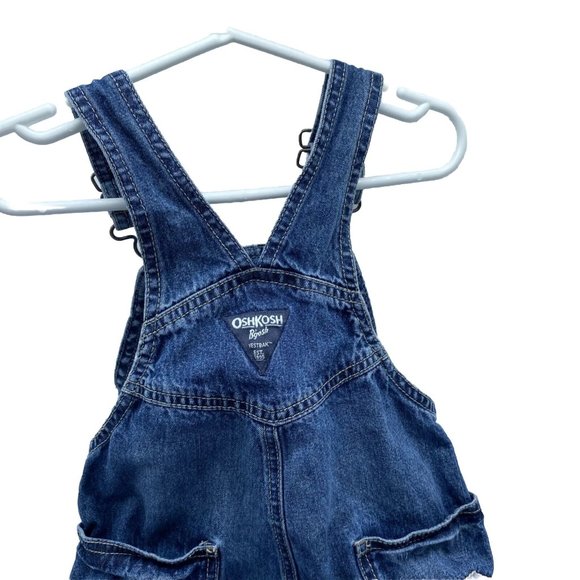 OshKosh B’Gosh Denim Co Blue Toddler Boys Jean Overalls Size 2T - Picture 8 of 10